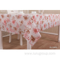 Restaurant Floral Embroidered PEVA Tablecloth